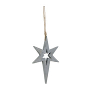 Northern Yule Distressed Grey Wooden Star 12x8x0.75