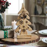 Natural Wooden Snowflake Tree 10x5x2