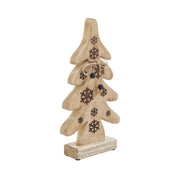 Natural Wooden Snowflake Tree 13x7x2
