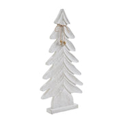 All is Calm Distressed White Wooden Tree 24x12x2