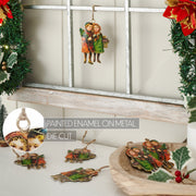 Winter Nostalgia Metal Ornament Set of 6 - 4.25 inch