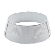 Ribbed Metal Tree Collar White 7.5x24x24
