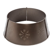 Stamped Snowflake Metal Tree Collar Bronze 8x20x20