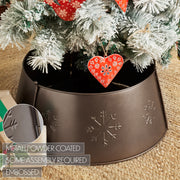 Stamped Snowflake Metal Tree Collar Bronze 8x20x20