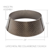 Lattice Metal Tree Collar Bronze 7.5x24x24