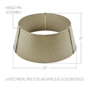 Lattice Metal Tree Collar Antique Gold 8x20x20