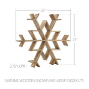 Natural Wooden Snowflake Large 23x23x2.75