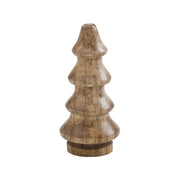 Natural Four-Tiered Hand Turned Wooden Tree 4.5x2x2 Set of 6