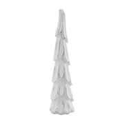Distressed White Wooden Cone Tree Small 12x3x3