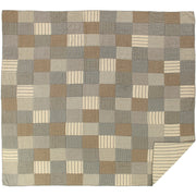 Sawyer Mill Charcoal King Quilt Set; 1-Quilt 105Wx95L w/2 Shams 21x37 5pc Bundle (Quilt-Shams, Pillow Cases)