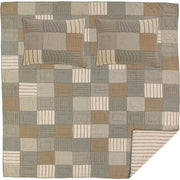 Sawyer Mill Charcoal Queen Quilt Set; 1-Quilt 90Wx90L w/2 Shams 21x27 5pc Bundle (Quilt-Shams, Pillow Cases)