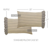 Sawyer Mill Charcoal Queen Quilt Set; 1-Quilt 90Wx90L w/2 Shams 21x27 5pc Bundle (Quilt-Shams, Pillow Cases)