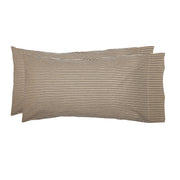 Sawyer Mill Charcoal Ticking Stripe California King Quilt Set; 1-Quilt 130Wx115L w/2 Shams 21x37 5pc Bundle (Quilt-Shams, Pillow Cases)
