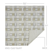 Finders Keepers King Quilt 106Wx97L 5pc Bundle (Quilt, Euro Shams, Shams)