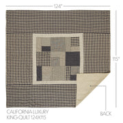 My Country California/Luxury King Quilt 124Wx115L 5pc Bundle (Quilt, Euro Shams, Shams)