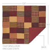 Connell California/Luxury King Quilt 124Wx115L 3pc Bundle (Quilt, Euro Shams)