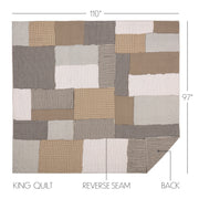 Ashmont King Quilt 110Wx97L 3pc Bundle (Quilt, Euro Shams)