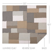 Ashmont Luxury King Quilt 120Wx105L 3pc Bundle (Quilt, Euro Shams)