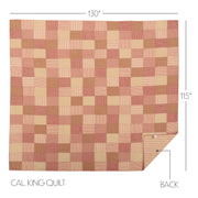 Sawyer Mill Red California King Quilt 130Wx115L 5pc Bundle (Quilt, Pillow Cases, Euro Shams)