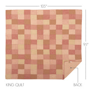 Sawyer Mill Red King Quilt 105Wx95L 5pc Bundle (Quilt, Pillow Cases, Euro Shams)