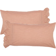 Sawyer Mill Red Luxury King Quilt 120Wx105L 5pc Bundle (Quilt, Pillow Cases, Euro Shams)