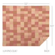 Sawyer Mill Red Luxury King Quilt 120Wx105L 5pc Bundle (Quilt, Pillow Cases, Euro Shams)
