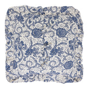 Dorset Navy Floral Twin Quilt 68Wx86L 5pc Bundle (Quilt, Pillow Cases, Sham, Euro Sham)