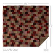 Wyatt California King Quilt 130Wx115L 4pc Bundle (Quilt, Pillow Cases, Bed Skirt)