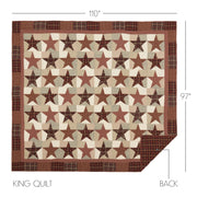 Abilene Star King Quilt 110Wx97L 3pc Bundle (Quilt, Pillow Cases)