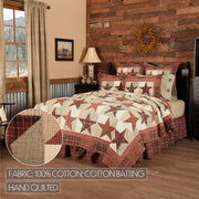 Abilene Star King Quilt 110Wx97L 3pc Bundle (Quilt, Pillow Cases)