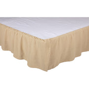 Burlap Vintage Ruffled Queen Bed Skirt 60x80x16 3pc Bundle (Bed Skirt, Pillow Cases)