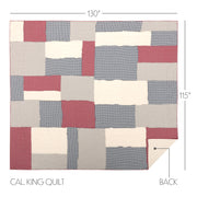Hatteras Patch California King Quilt 130Wx115L 3pc Bundle (Quilt, Pillow Cases)
