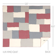 Hatteras Patch Luxury King Quilt 120Wx105L 3pc Bundle (Quilt, Pillow Cases)