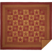 Ninepatch Star Luxury King Quilt 120Wx105L 3pc Bundle (Quilt, Pillow Cases)