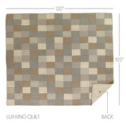 Sawyer Mill Charcoal Luxury King Quilt 120Wx105L 3pc Bundle (Quilt, Pillow Cases)