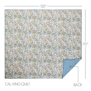 Wilder California King Quilt 130Wx115L 5pc Bundle (Quilt, Shams, Euro Shams)