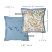 Wilder California King Quilt 130Wx115L 5pc Bundle (Quilt, Shams, Euro Shams)