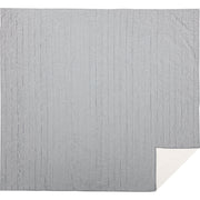 Sawyer Mill Blue Ticking Stripe King Quilt Coverlet 105Wx95L 3pc Bundle (Coverlet, Shams)