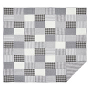 Sawyer Mill Black King Quilt 105Wx95L 4pc Bundle (Quilt, Bed Skirt, Pillow Cases)