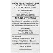 Sawyer Mill Black Luxury King Quilt 120Wx105L 4pc Bundle (Quilt, Bed Skirt, Pillow Cases)