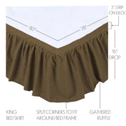 Tea Cabin Luxury King Quilt 120Wx105L 2pc Bundle (Quilt, Bed Skirt)