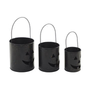 Halloween Plastic Jack O Lantern Buckets Set of 3 Assorted 5 6 7 Pumpkin Pails for Trick or Treat & Party Decor (6 Piece Bundle)