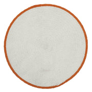 Rustic Farmhouse Halloween Round Placemat 14 inch Stencil Fabric Table Mat with Autumn Pumpkin Bat Design Set of 4 for Fall Decor (6 Piece Bundle)