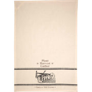 Farmhouse Kitchen Tea Towels Sawyer Mill Charcoal Plow & Corn Rustic Muslin Cotton Dish Towel Set (2), 19x28 (4 Piece Buy One, Get One Free Bundle)