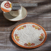 Halloween Farmhouse Stencil Trivet 8Inch Fall Kitchen Decor (3 Piece Bundle)