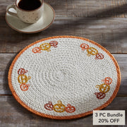 Farmhouse Rustic Halloween Stencil Trivet 12 Inch Country Kitchen Hot Pad & Fall Table Decor (3 Piece Bundle)