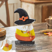 Halloween Wooden Candy Corn Tabletop Decor Trick or Treat Fall Seasonal Accent Rustic Holiday Display 10x6.25x2 Inches (3 Piece Bundle)