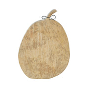 Distressed White Carved Wooden Pumpkin Rustic Farmhouse Fall Autumn Home Decor 12x8.75x1.5 Seasonal Tabletop Accent (2 Piece Bundle)