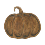 Rustic Dark Wood Pumpkin Fall Decorative Serving Tray Autumn Harvest Table Centerpiece Accent Decor 12 x 13.75 x 1 Inch (2 Piece Bundle)