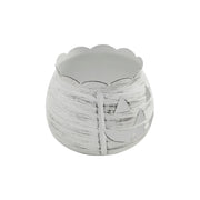 Halloween Jack O Lantern Pumpkin Candle Holder Antique White Fall Tabletop Decor 4.25x5.25x5.25 (2 Piece Bundle)